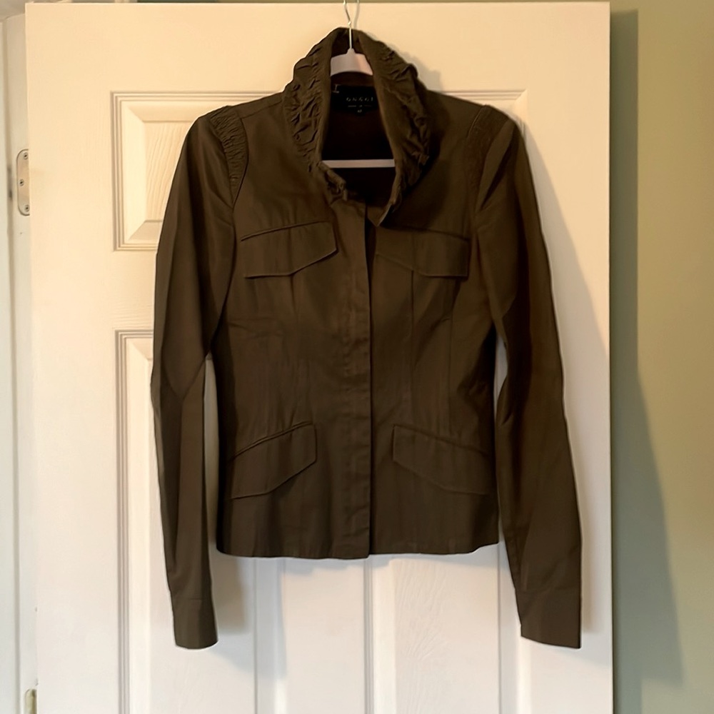 Vintage Gucci! RARE FIND! Olive green cotton jacket / blazer.